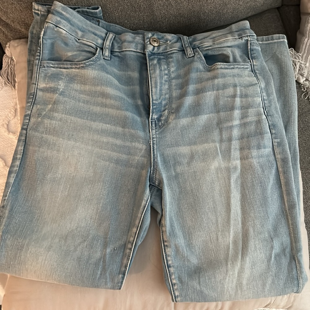 American Eagle 🦅 Curvy Next level stretch Jeans. Light used. Pretty Blue denim - Picture 7 of 8